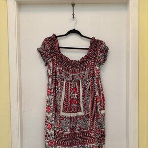 ANNA SUI floral silk dress S